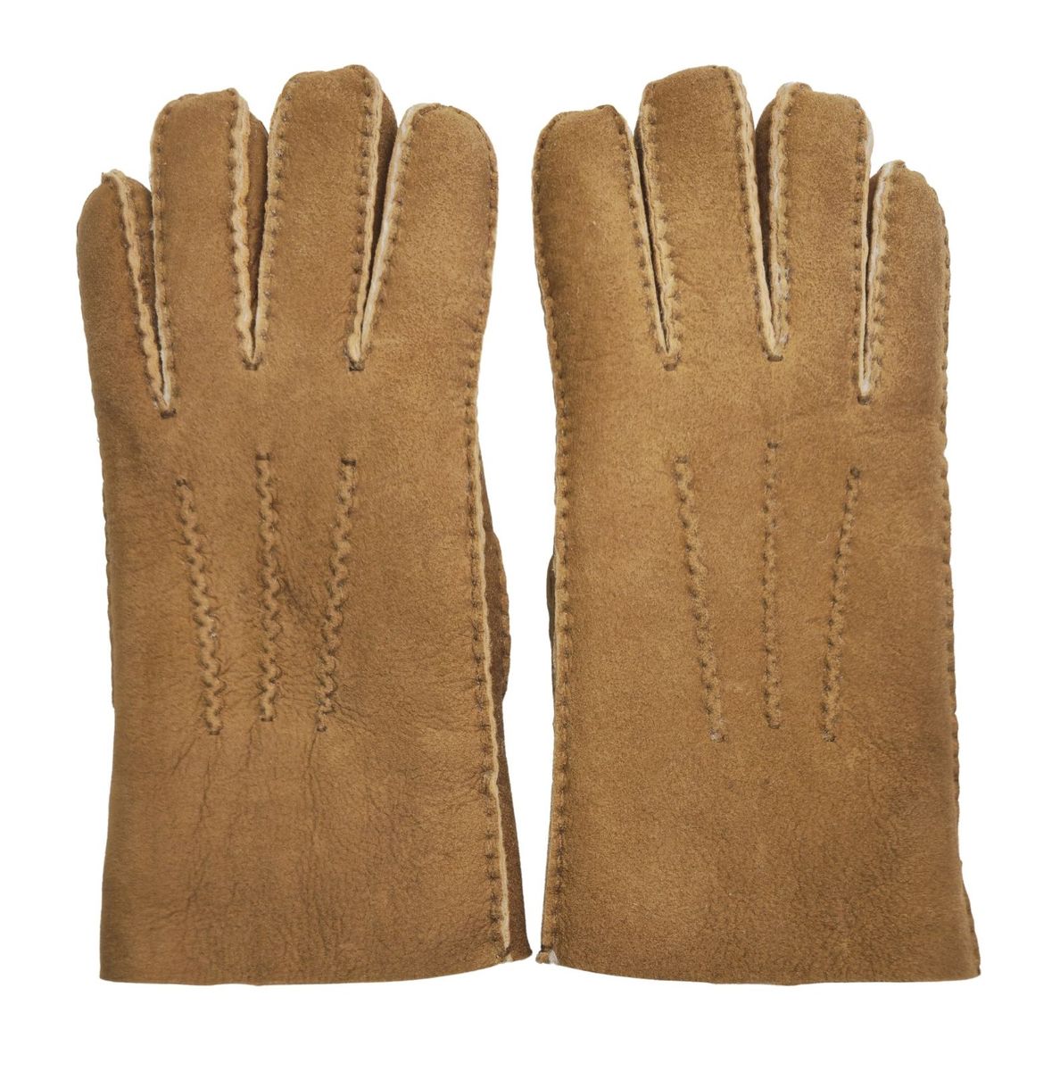 Klassische handgenähte Lammfell Winterhandschuhe
