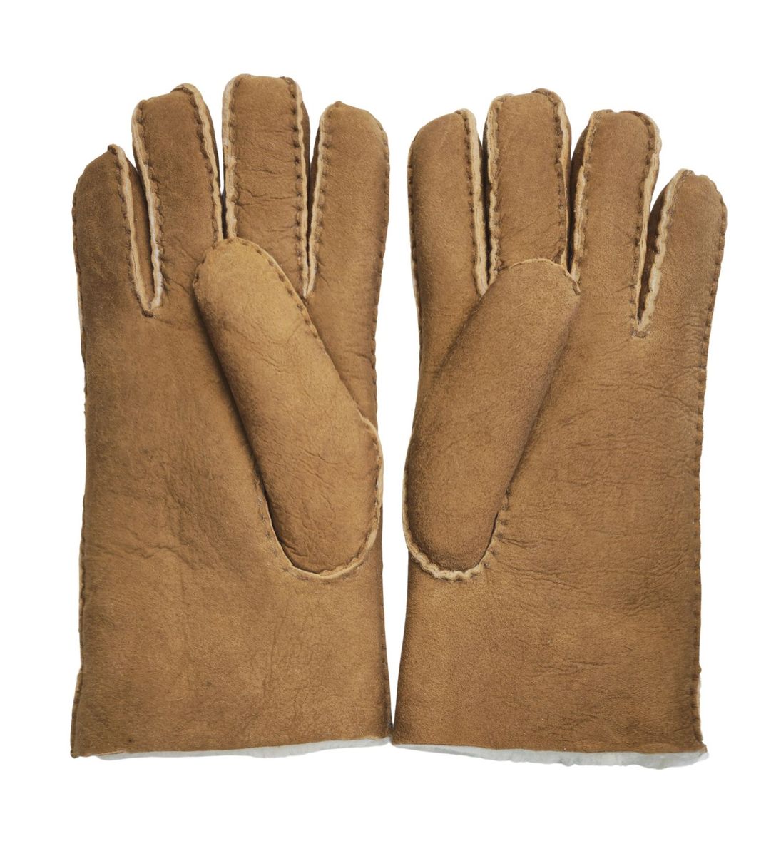 Klassische handgenähte Lammfell Winterhandschuhe