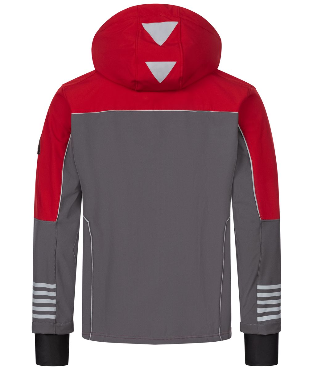 Sportliche Wetterfeste Softshelljacke mit Kapuze