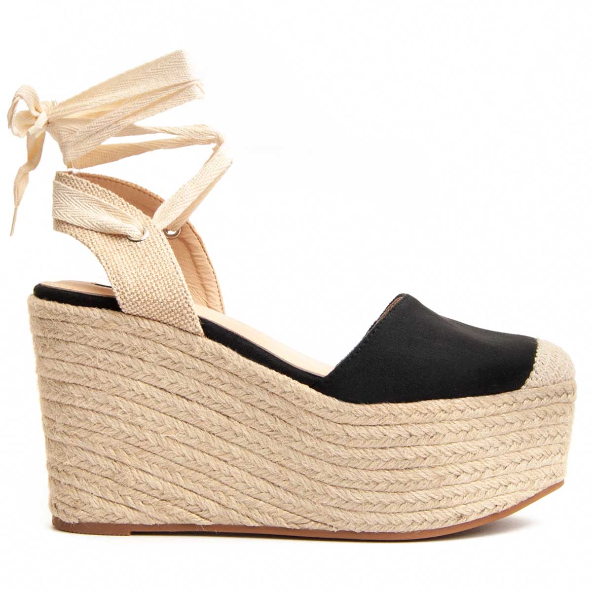 Espadrille Keilabsatz Plateau Sandale
