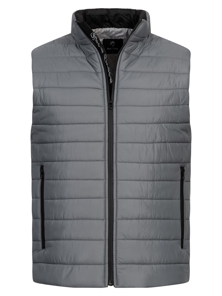 Klassisches gestepptes Gilet mit Stehkragen