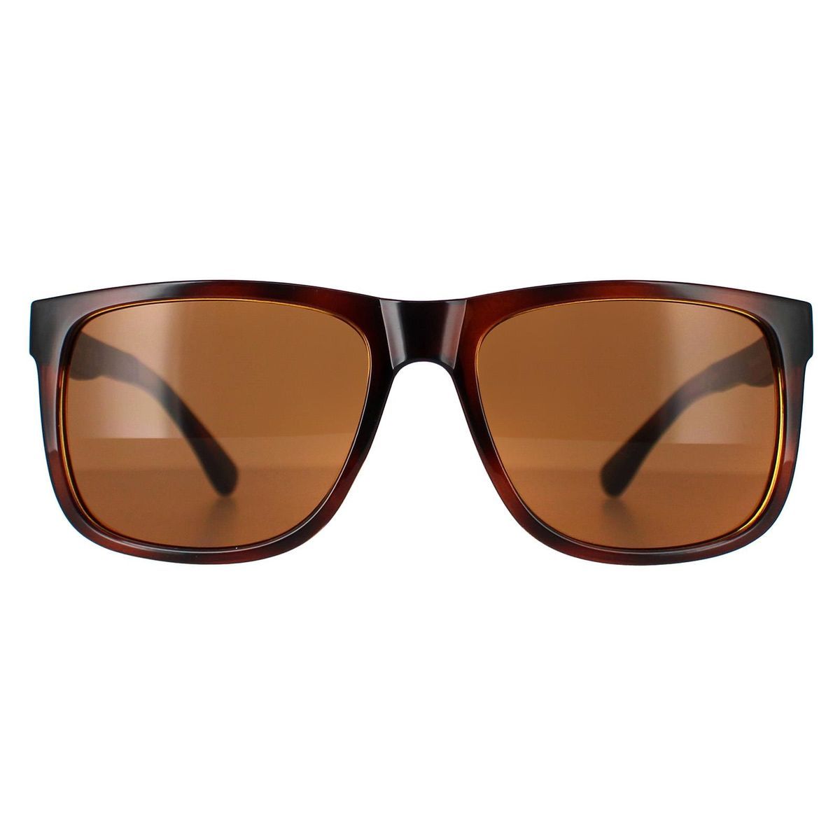 Rechteckige Dunkel Havanna Braune Sonnenbrille