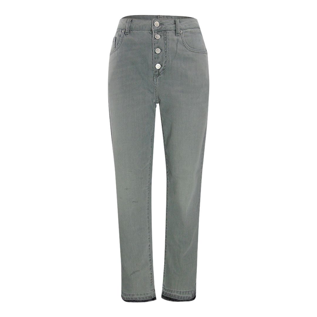 Gerade geschnittene High-Waist Jeans