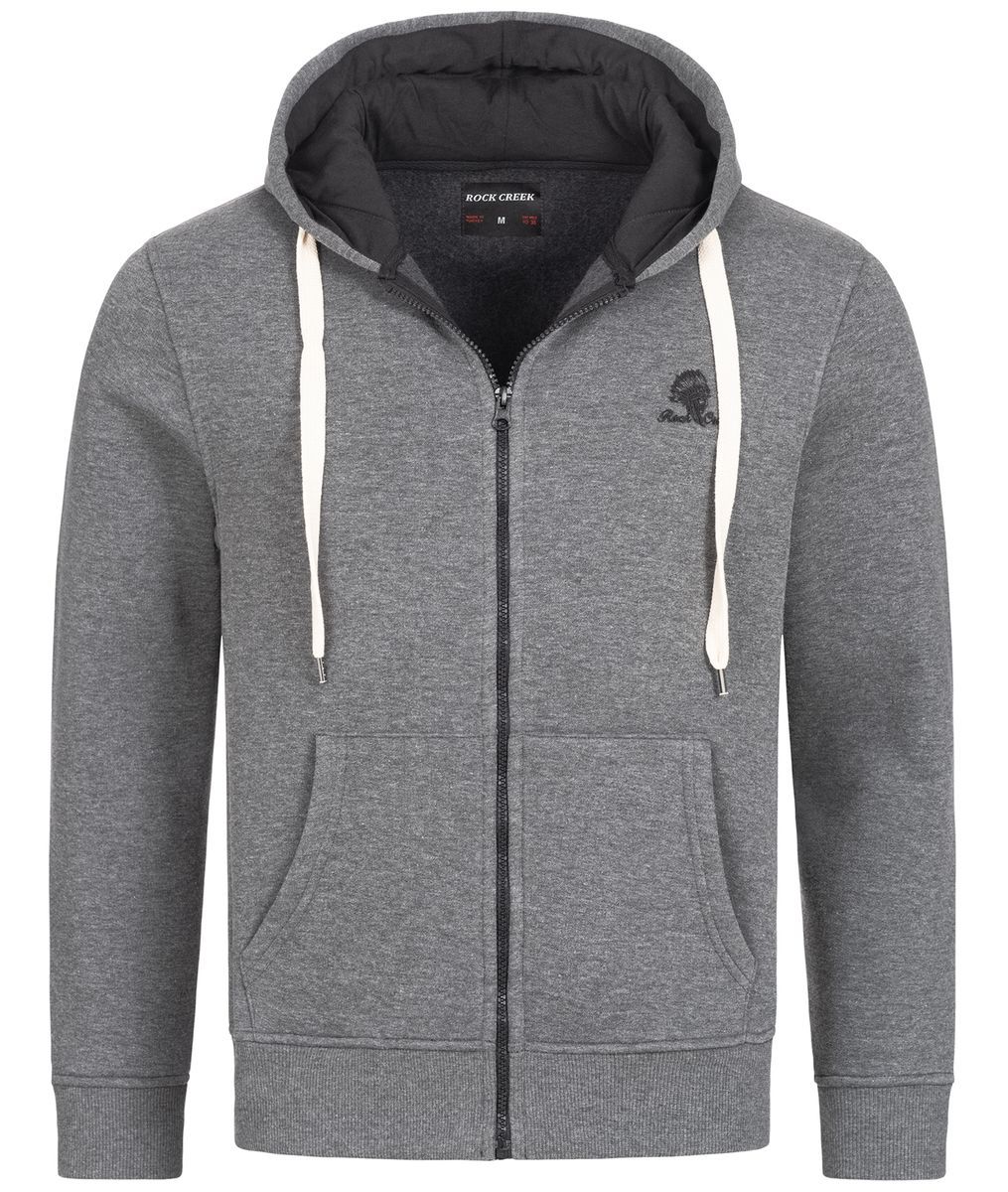 Herren Fleecejacke mit Reißverschluss und Kapuze
