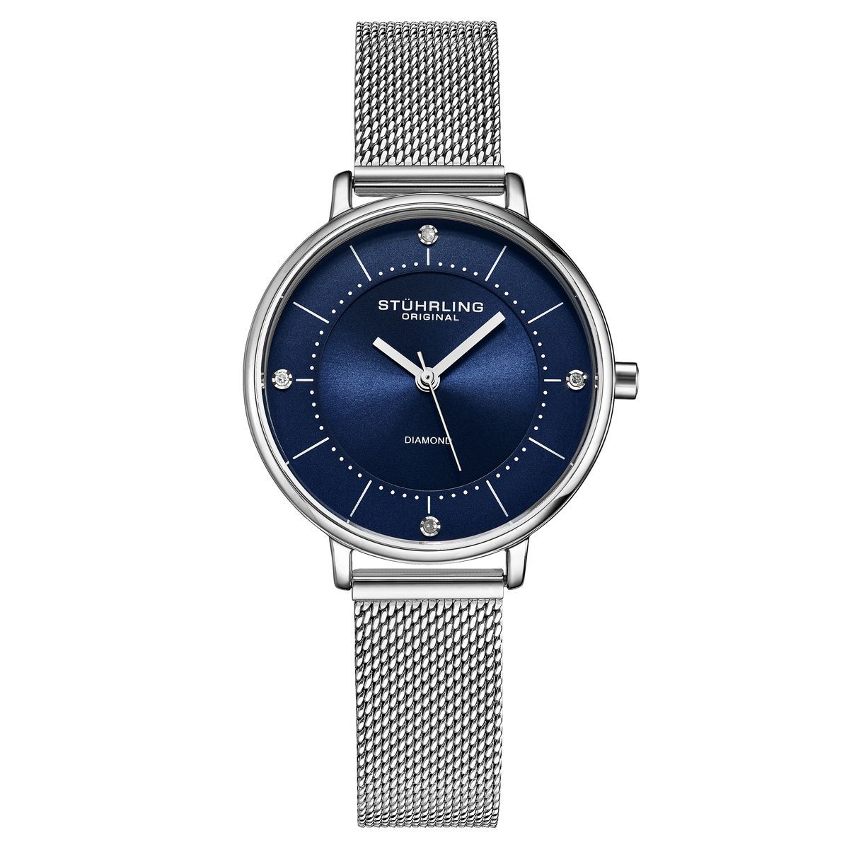 Elegante Quarzuhr mit Mesh-Armband