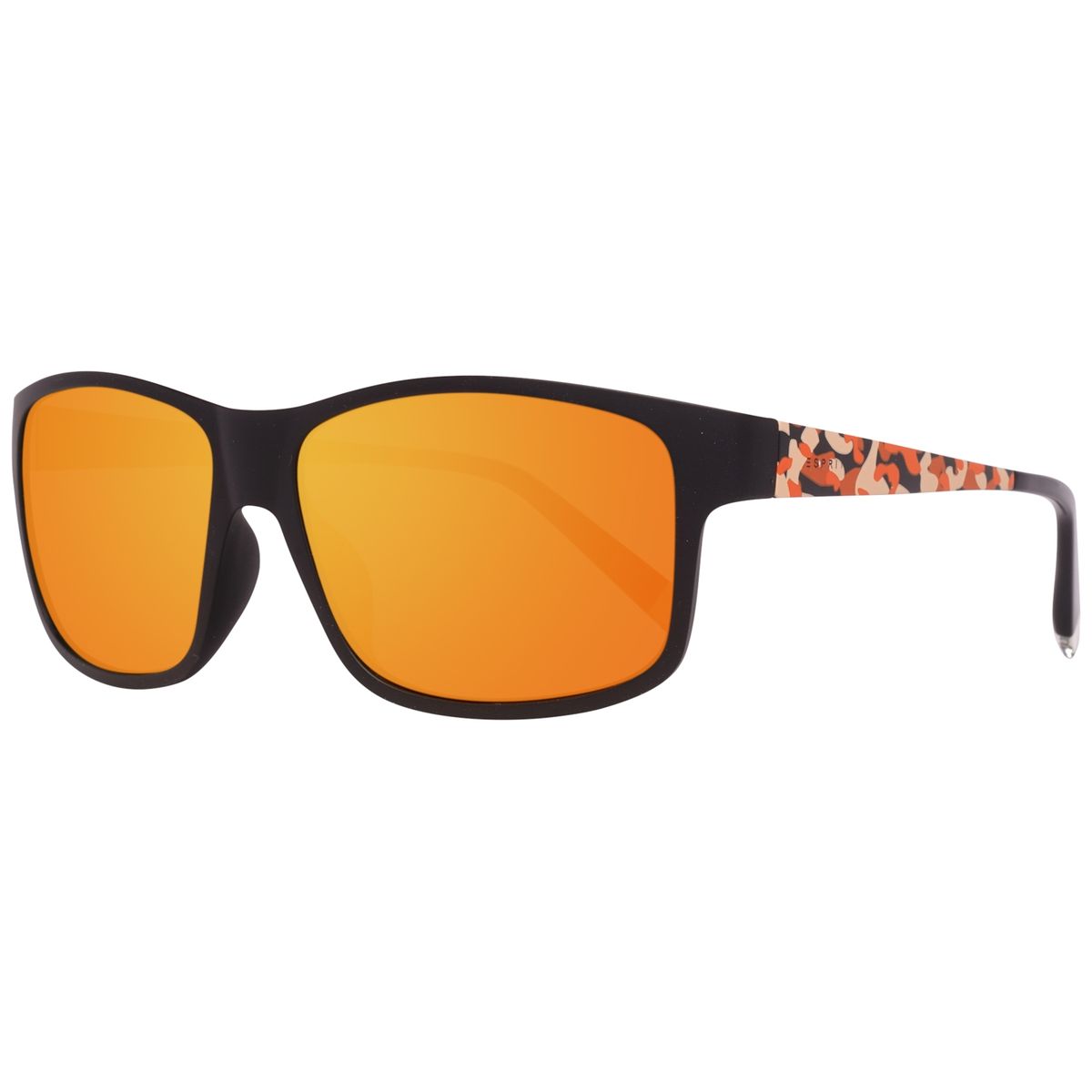 Rechteckige Sonnenbrille mit orangen Gläsern