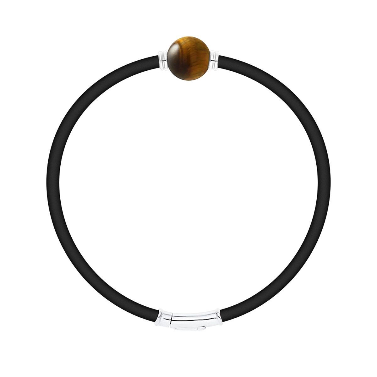 Neoprenband Halskette mit Tigerauge-Stein
