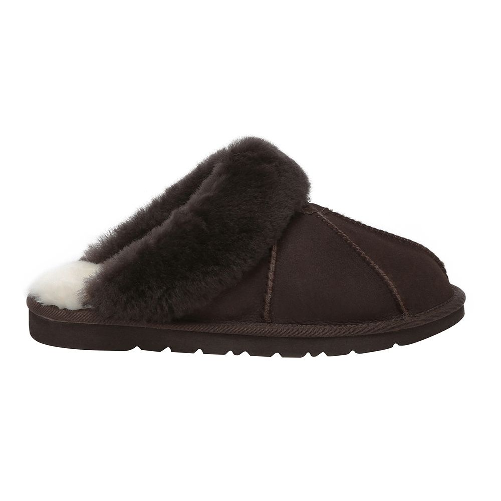 Bequeme Hausschuhe mit Shearling-Futter