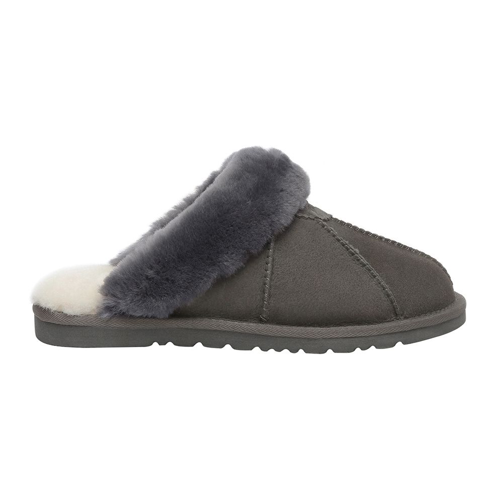 Bequeme Hausschuhe mit Shearling-Futter