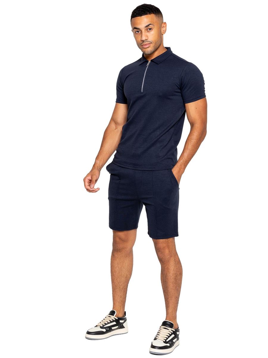 Herren Zweiteiliges Polo-Shorts-Set