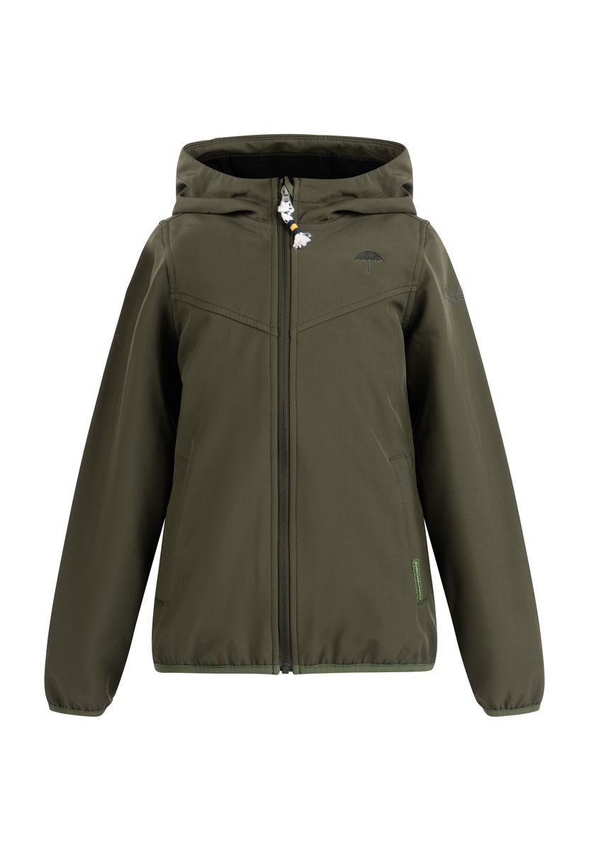 Schmuddelwedda Softshellblouson - recyceltes Material Mädchen Dunkeloliv