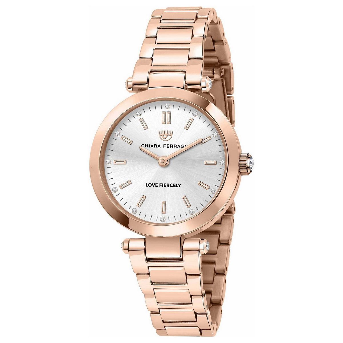 Elegante Roségold Damen Armbanduhr