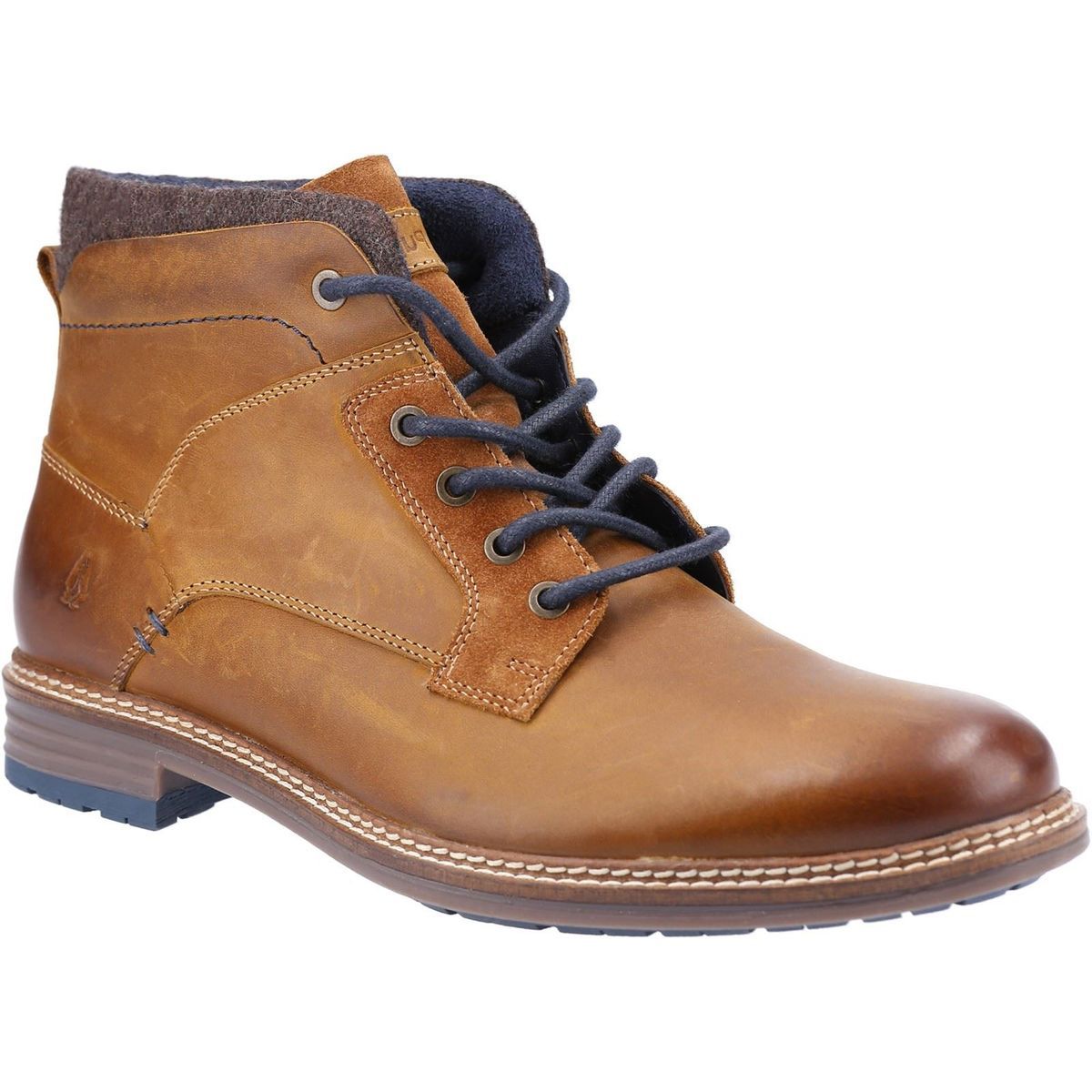 Hush Puppies Joel Leder Herren Stiefel Camel