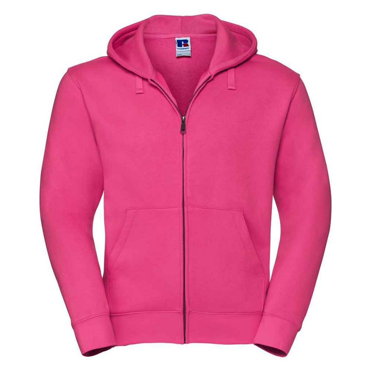 Fuchsia Kapuzenpullover mit Reißverschluss