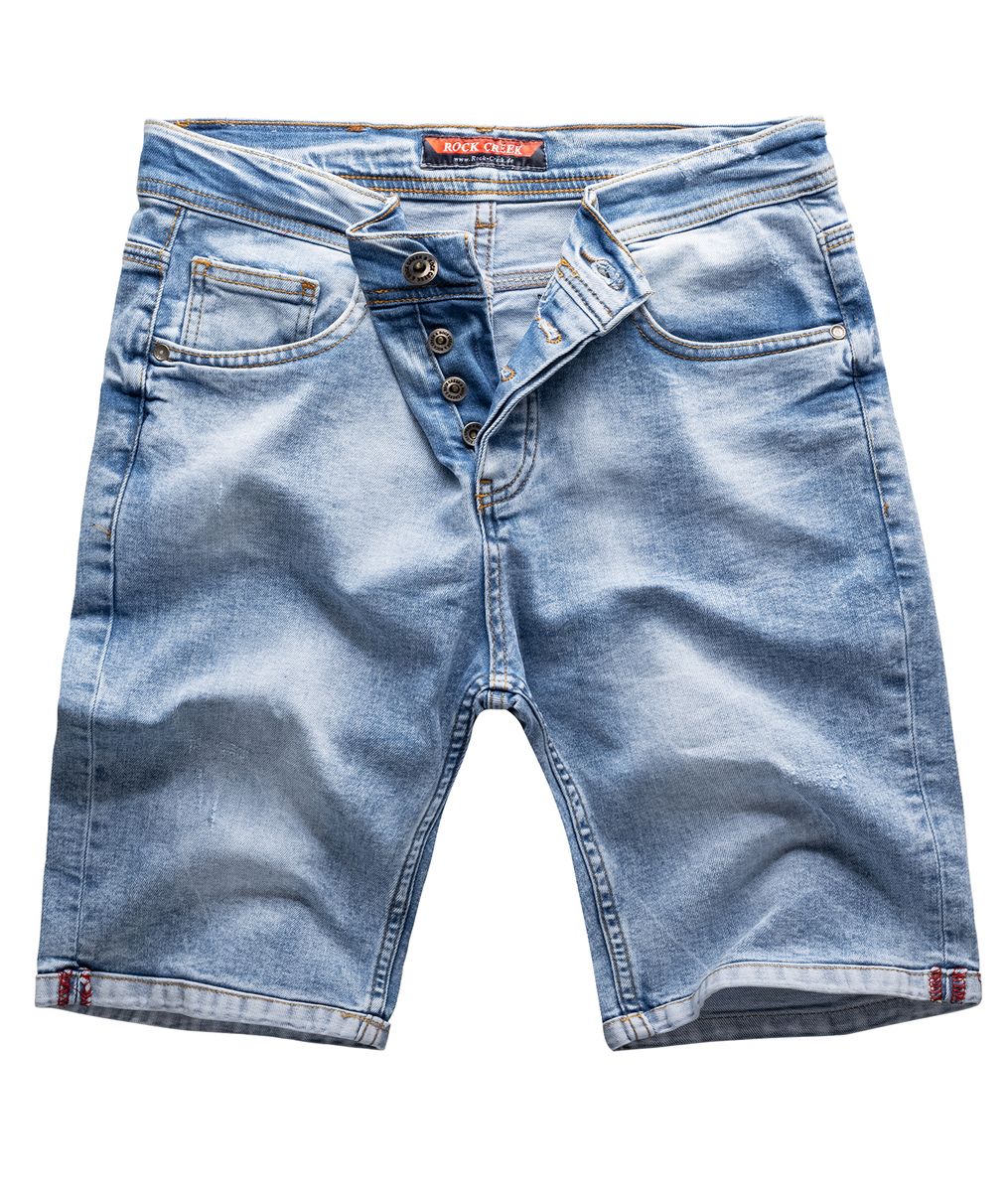 Lässige Herren Jeansshorts in Knielänge
