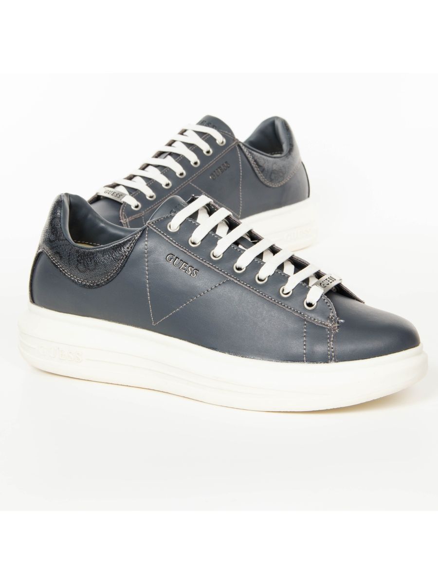 Low-Top Leder-Sneaker mit Branding