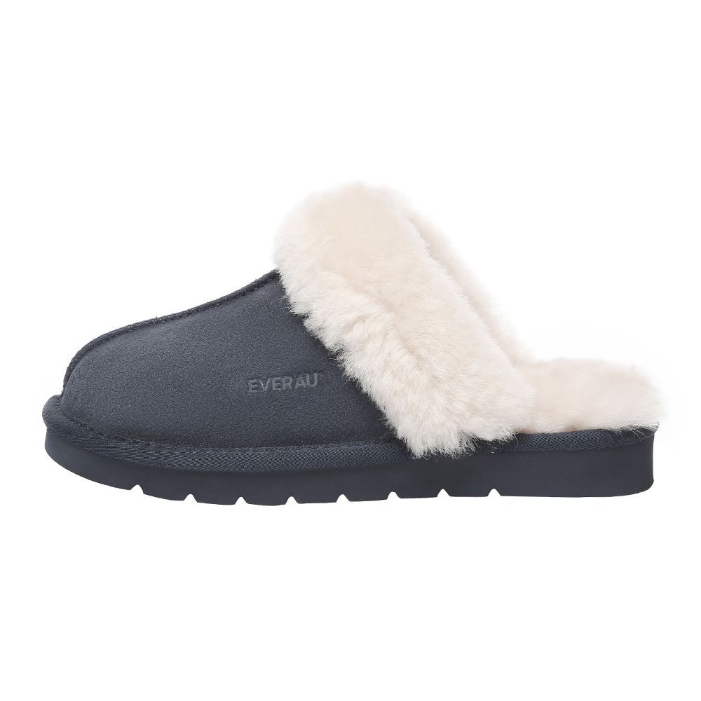 Damen Wildleder Schaffell Pelz Hausschuhe