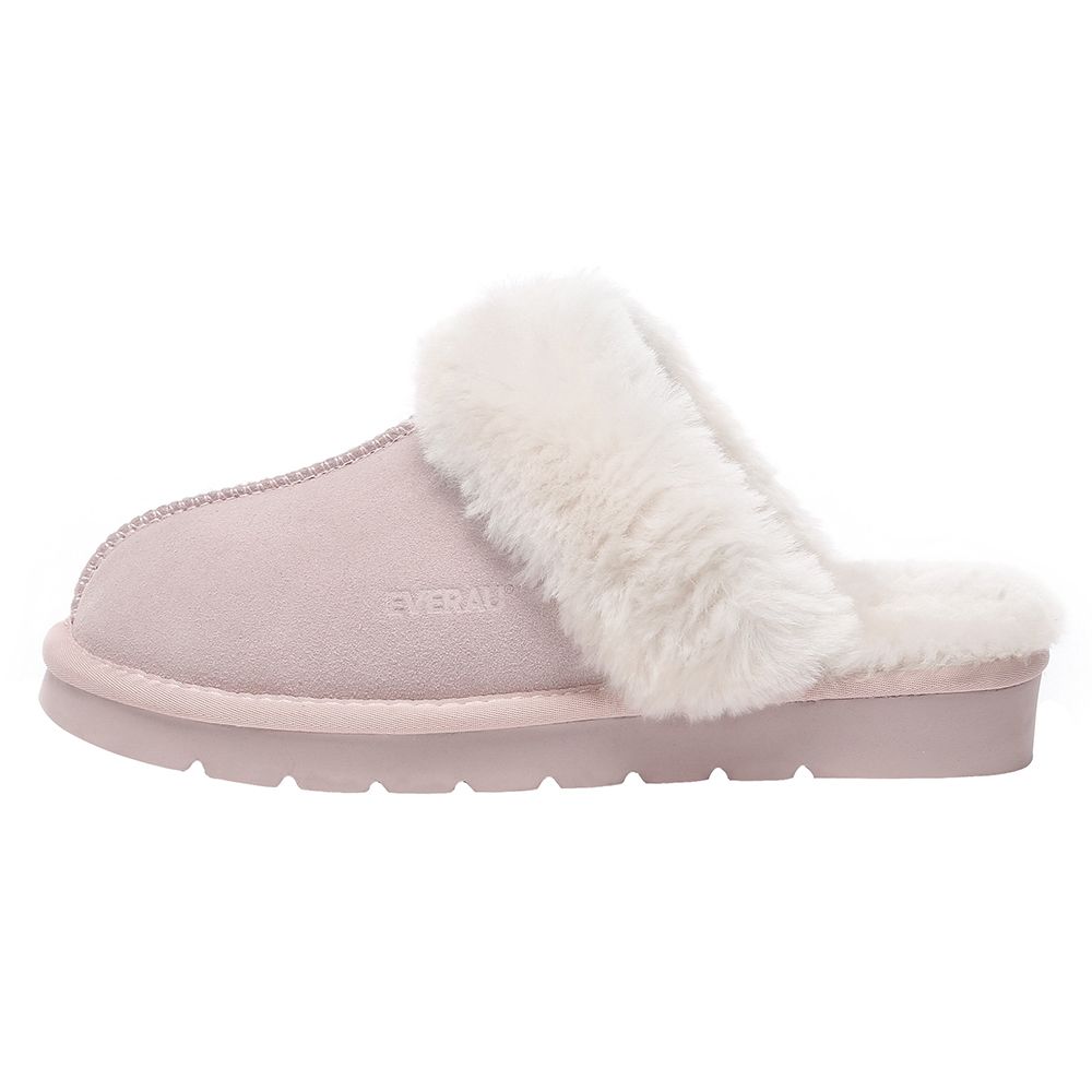 Damen Wildleder Schaffell Pelz Hausschuhe