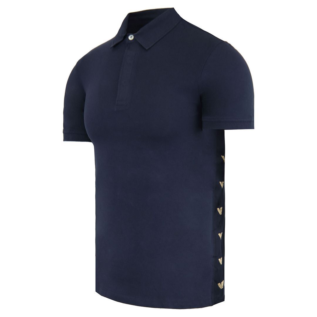 Kurzarm-Polo mit seitlichem Logo-Tape