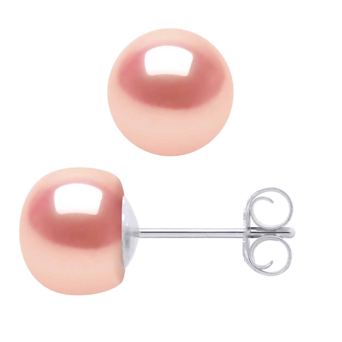 Elegante Süßwasserperlen-Ohrstecker aus Silber