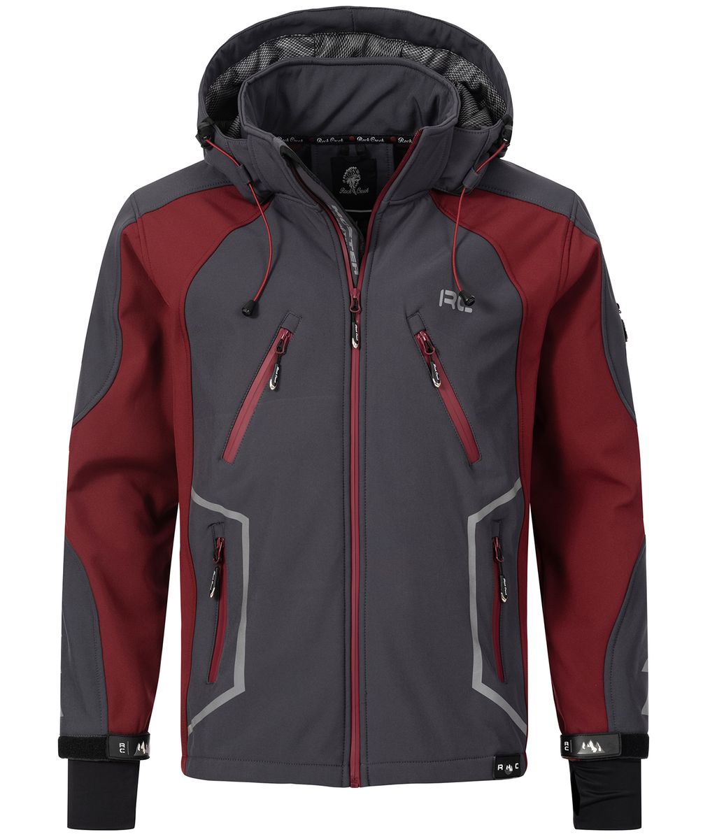 Moderne Softshelljacke mit Kapuze