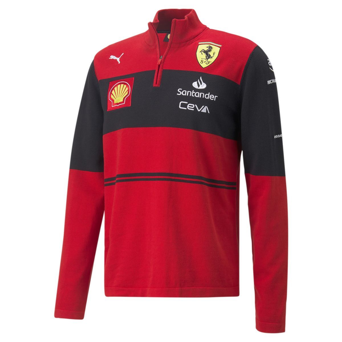 Rennteam-Pullover mit Viertelreißverschluss
