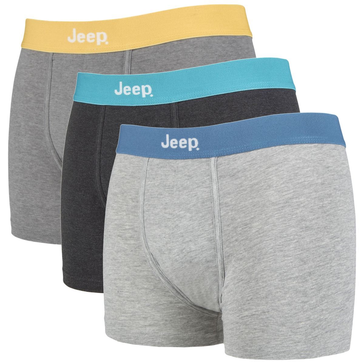 JEEP - 3 Paar Herren Baumwoll-Mischung Alltags Fitted Boxershorts