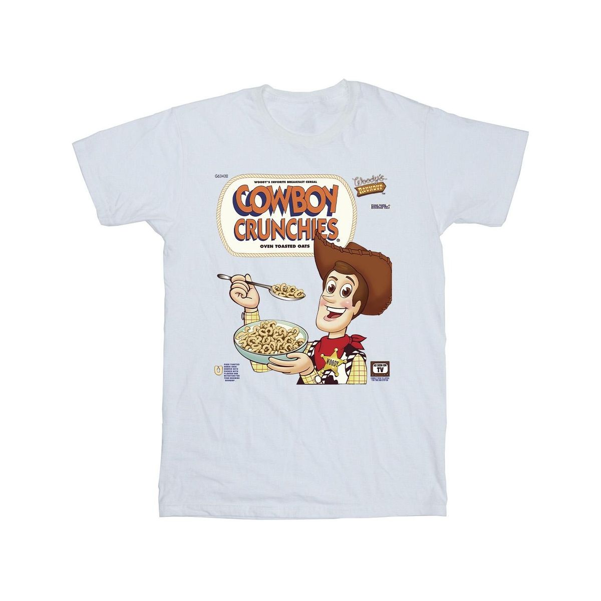 Disney - "Toy Story Woody Cowboy Crunchies" T-Shirt für Herren (Weiß)