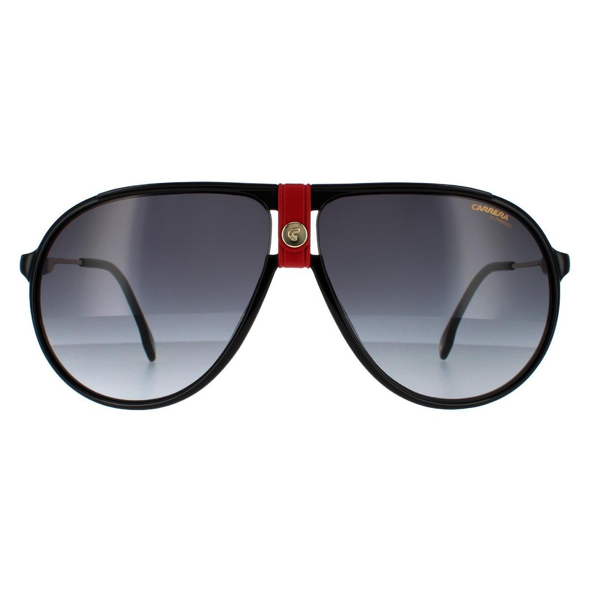 Aviator-Sonnenbrille mit rotem Detail