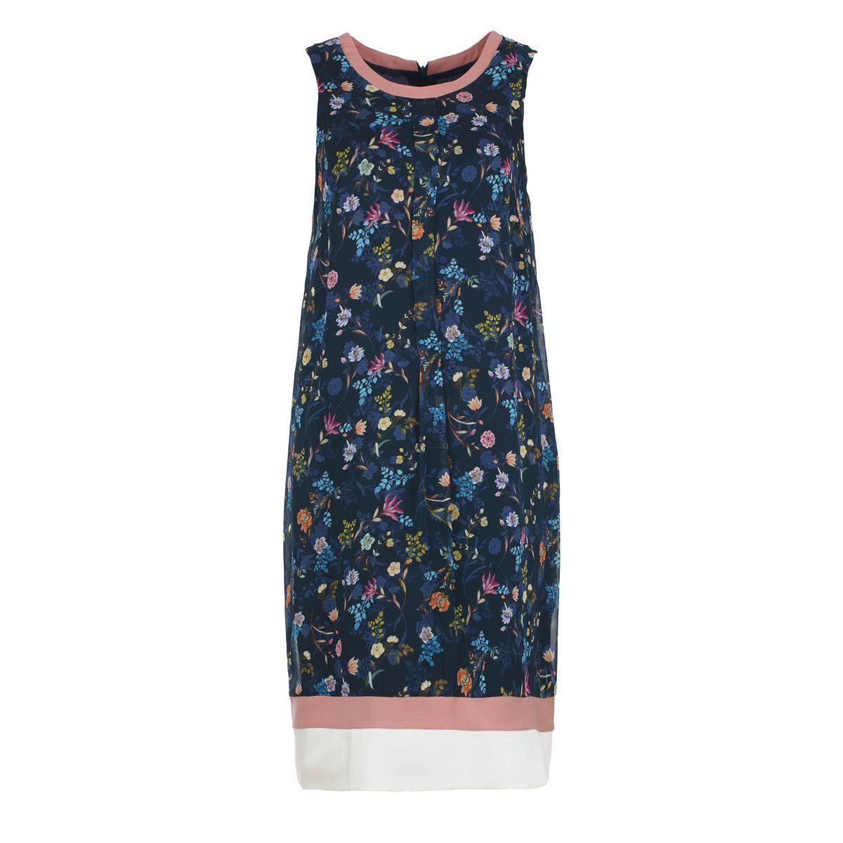 Ärmelloses A-Linien-Kleid mit Blumendruck