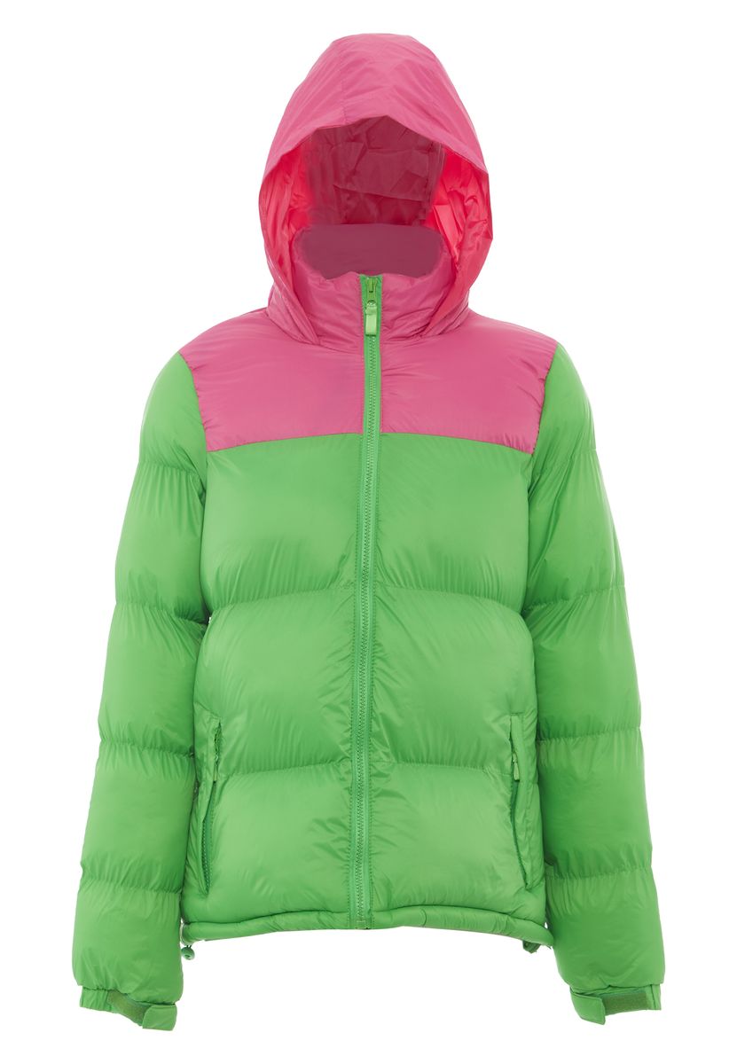 Farbblock Gesteppte Pufferjacke