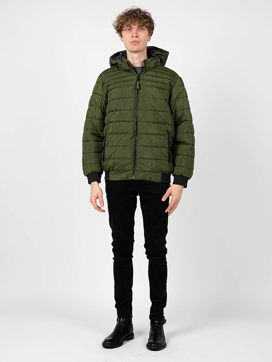 Gesteppte Pufferjacke mit Kapuze