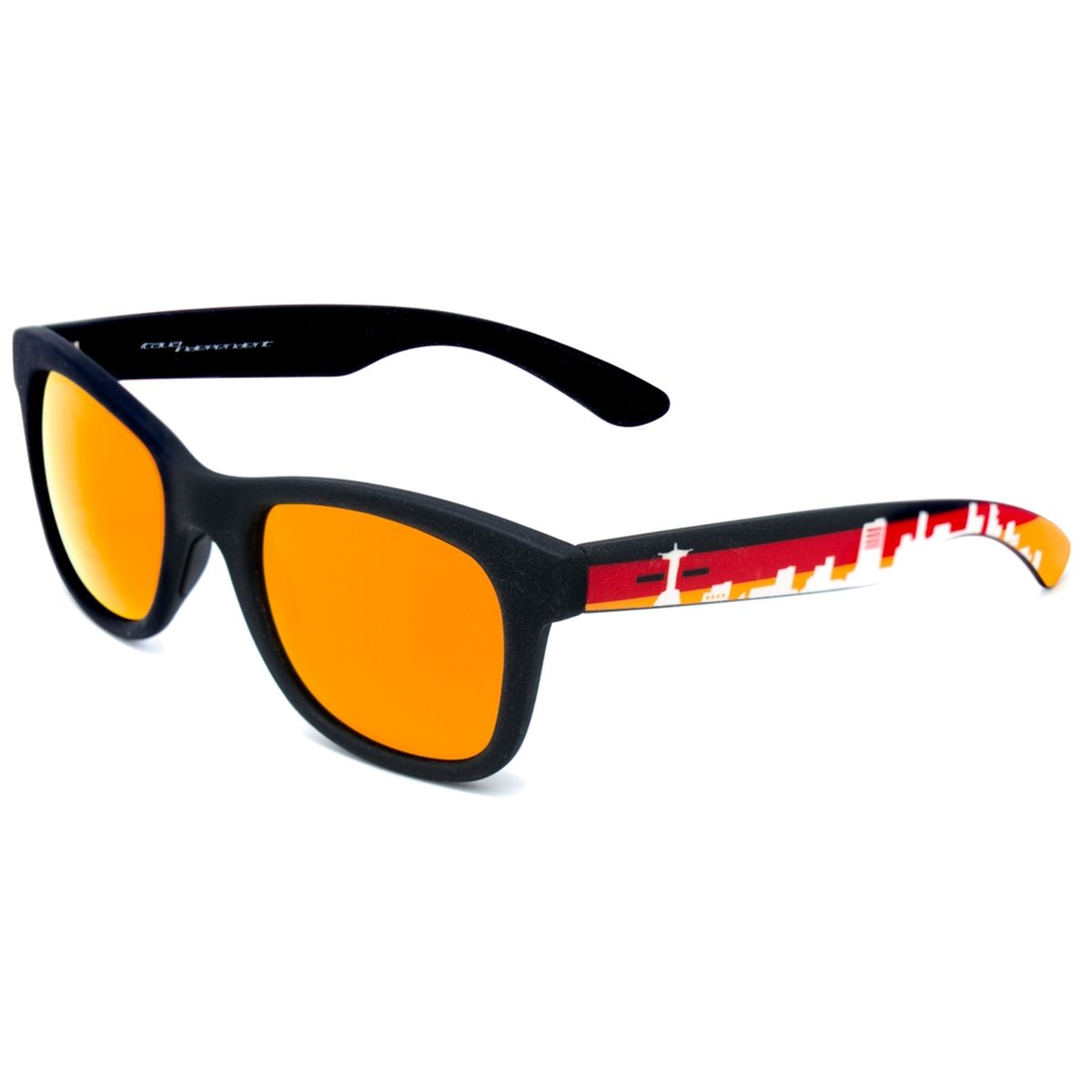 Rechteckige violette Acetat Unisex-Sonnenbrille
