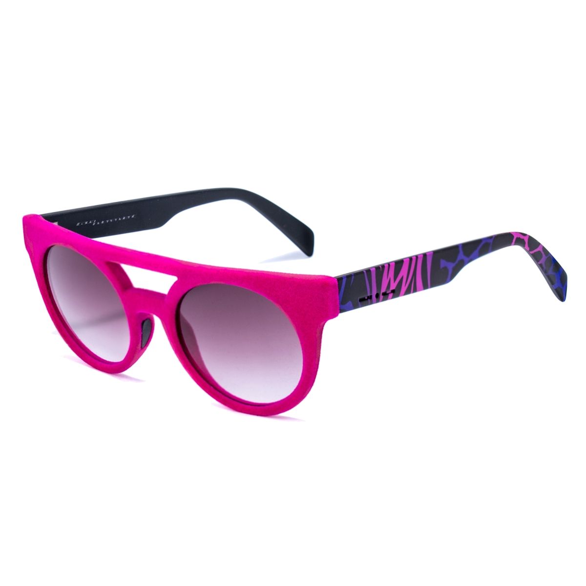 Rechteckige violette Acetat Unisex-Sonnenbrille