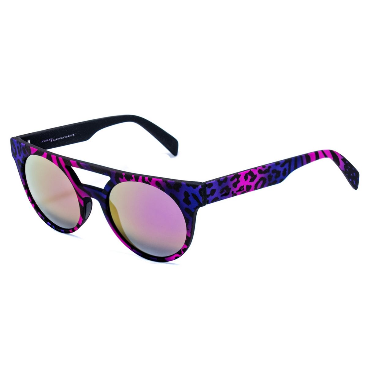Rechteckige violette Acetat Unisex-Sonnenbrille