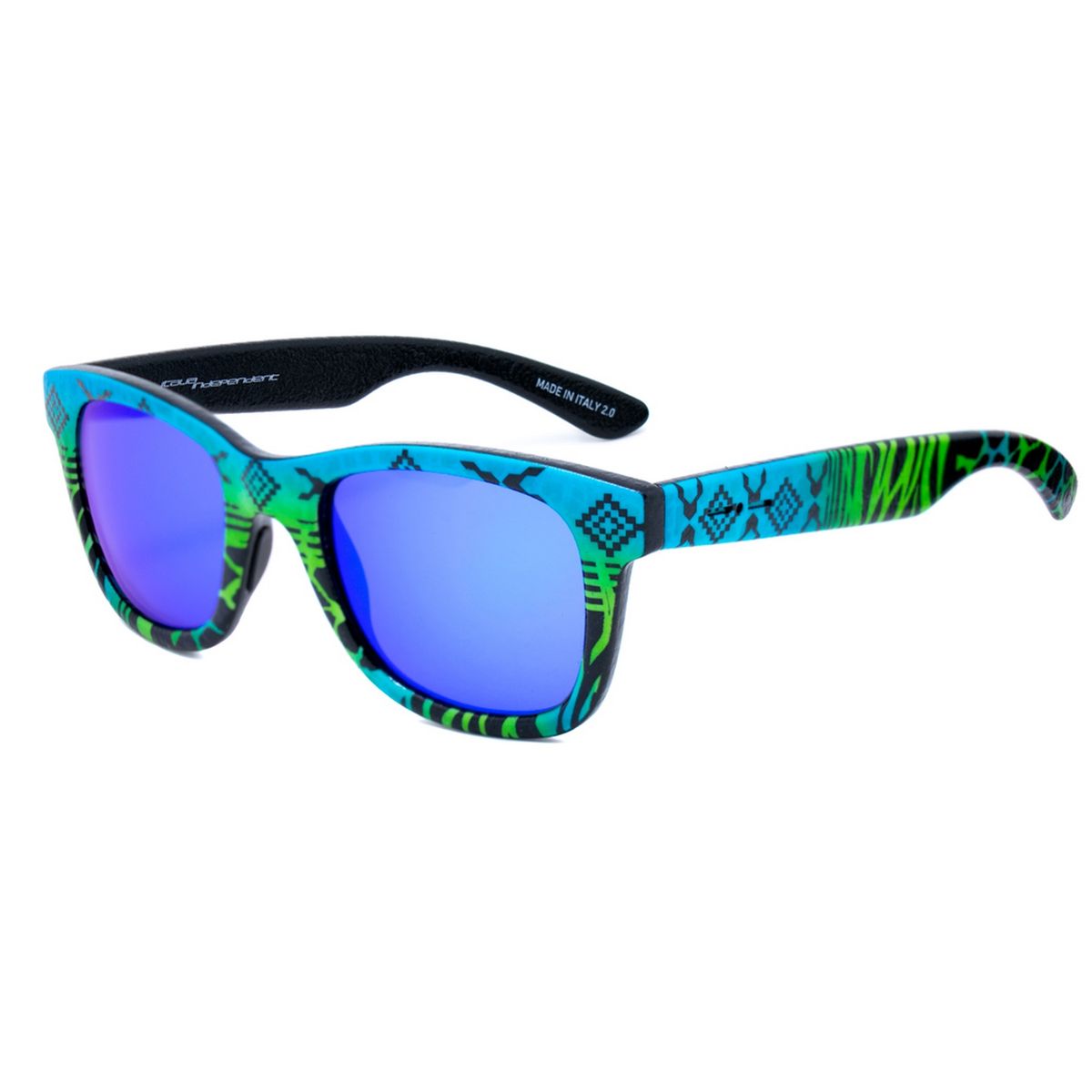 Rechteckige violette Acetat Unisex-Sonnenbrille