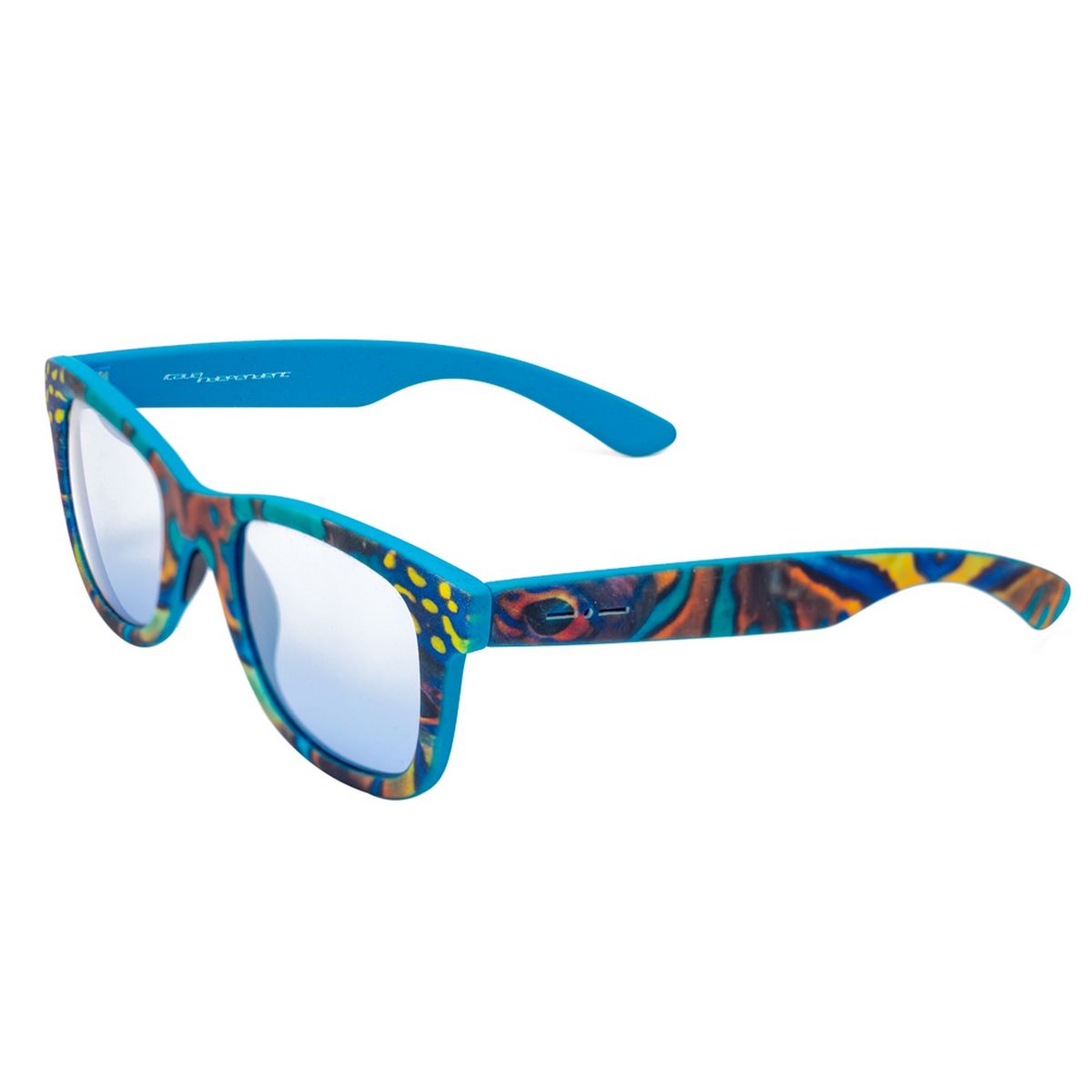 Rechteckige violette Acetat Unisex-Sonnenbrille