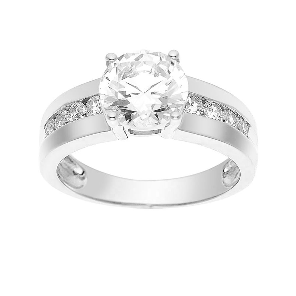 Sterling Silber Solitär Ring Swarovski