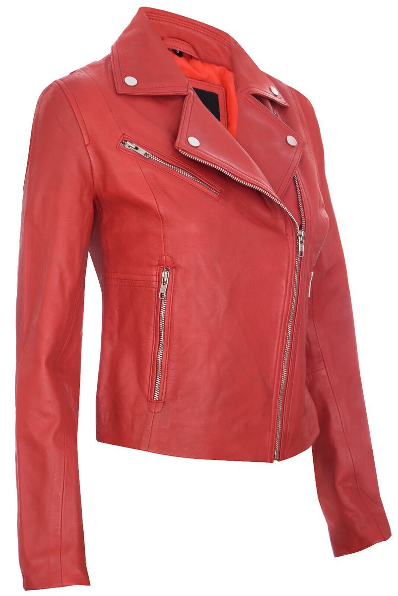 Moderne Bikerjacke aus Nappaleder