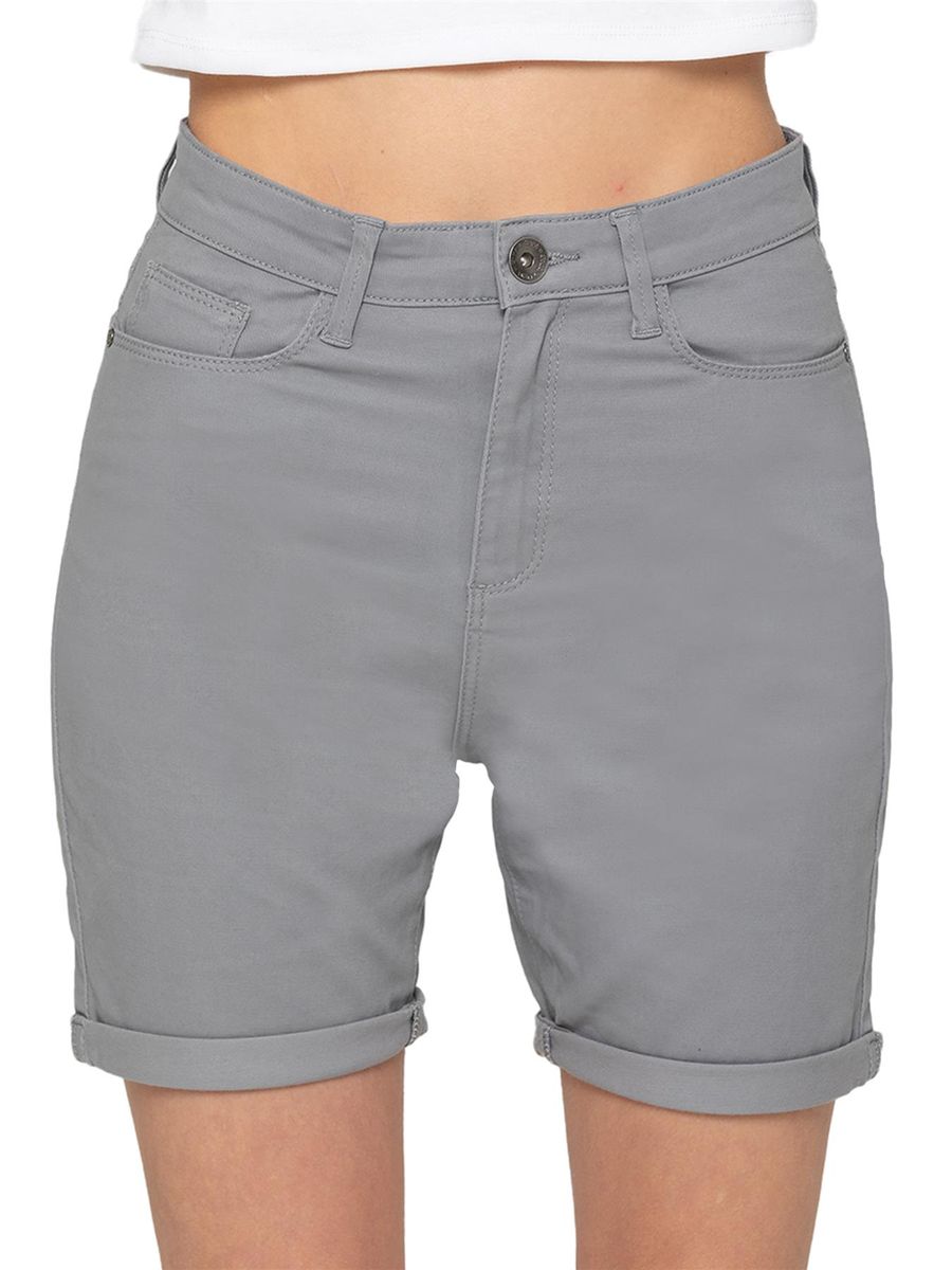 Damen High-Waist Denim Bermuda Shorts