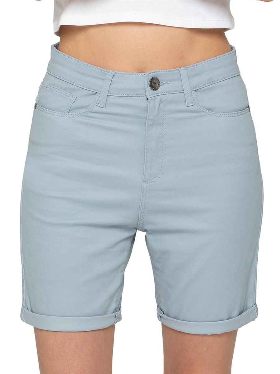 Damen High-Waist Denim Bermuda Shorts