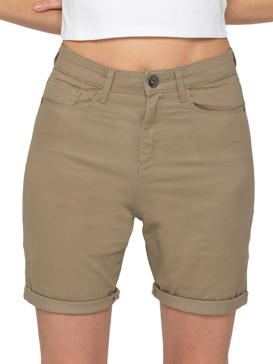 Damen High-Waist Denim Bermuda Shorts