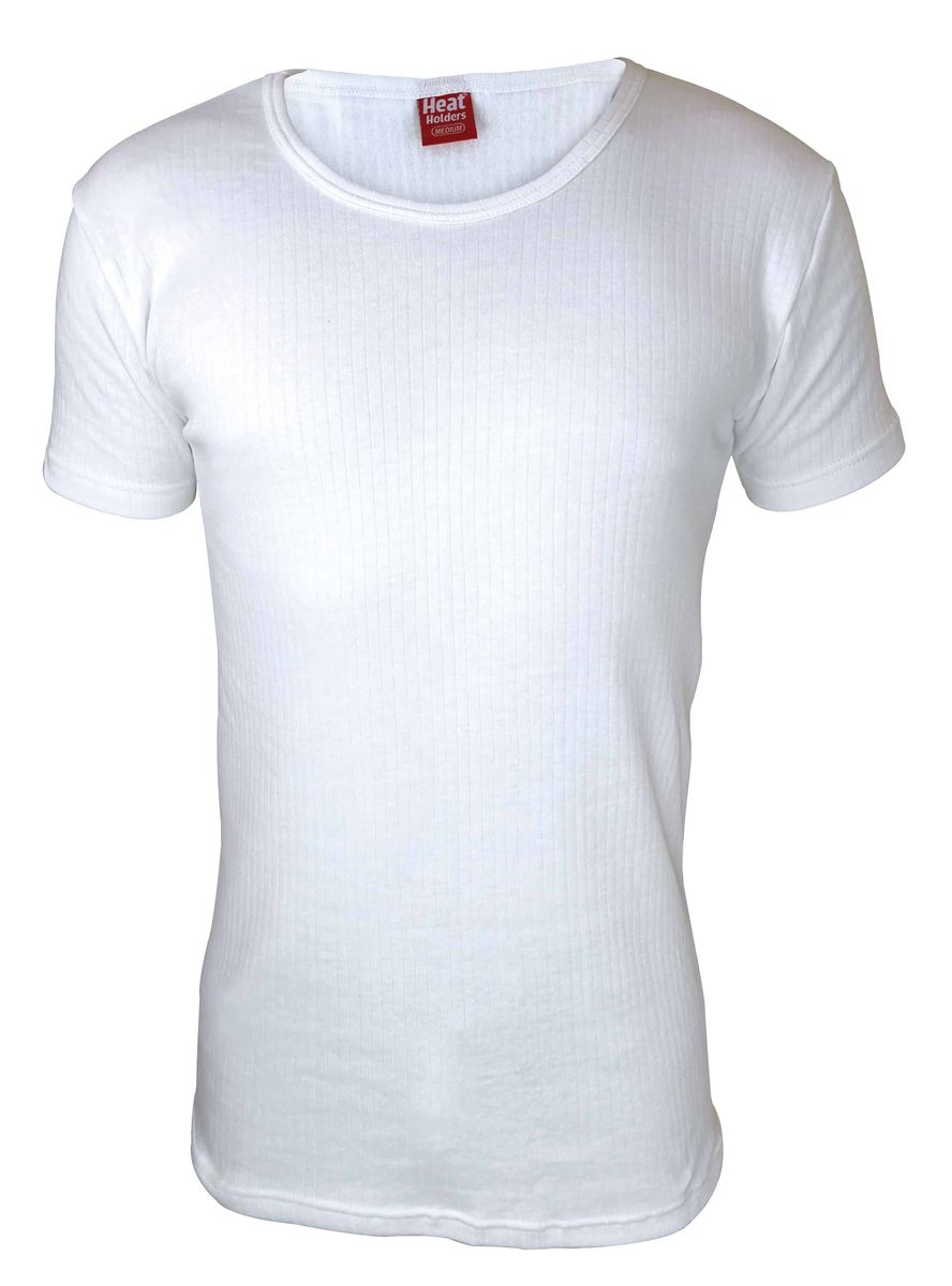 Heat Holders - Herren-Baumwoll-Wärmeunterwäsche Kurzarm-T-Shirt Weste