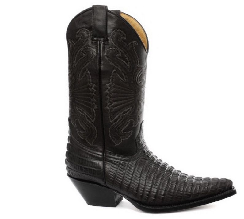 Cowboystiefel aus geprägtem Krokodilleder