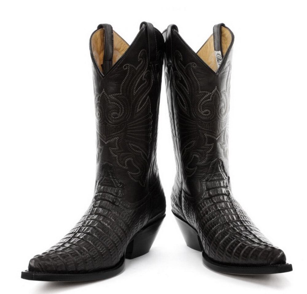 Western-Cowboystiefel aus geprägtem Leder