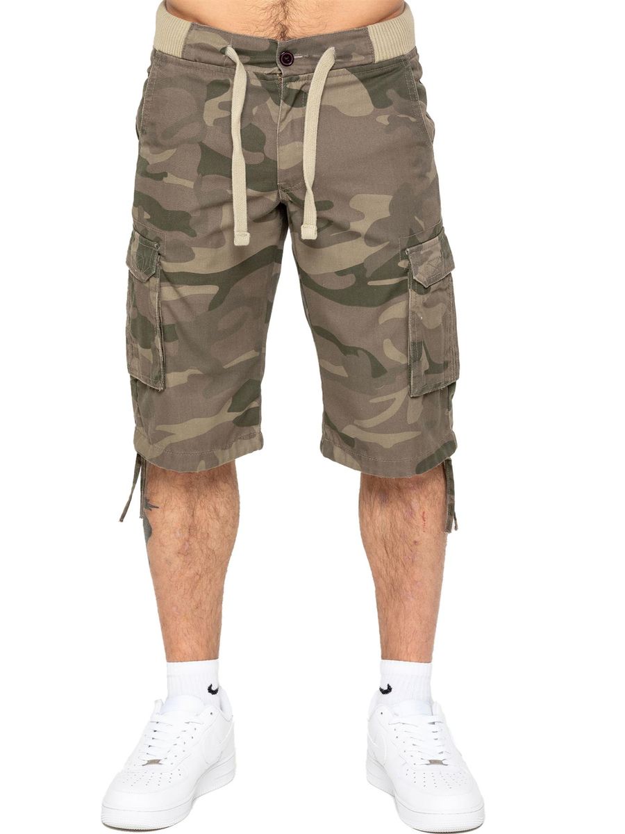 Herren Camouflage Cargo Shorts mit entspannter Passform