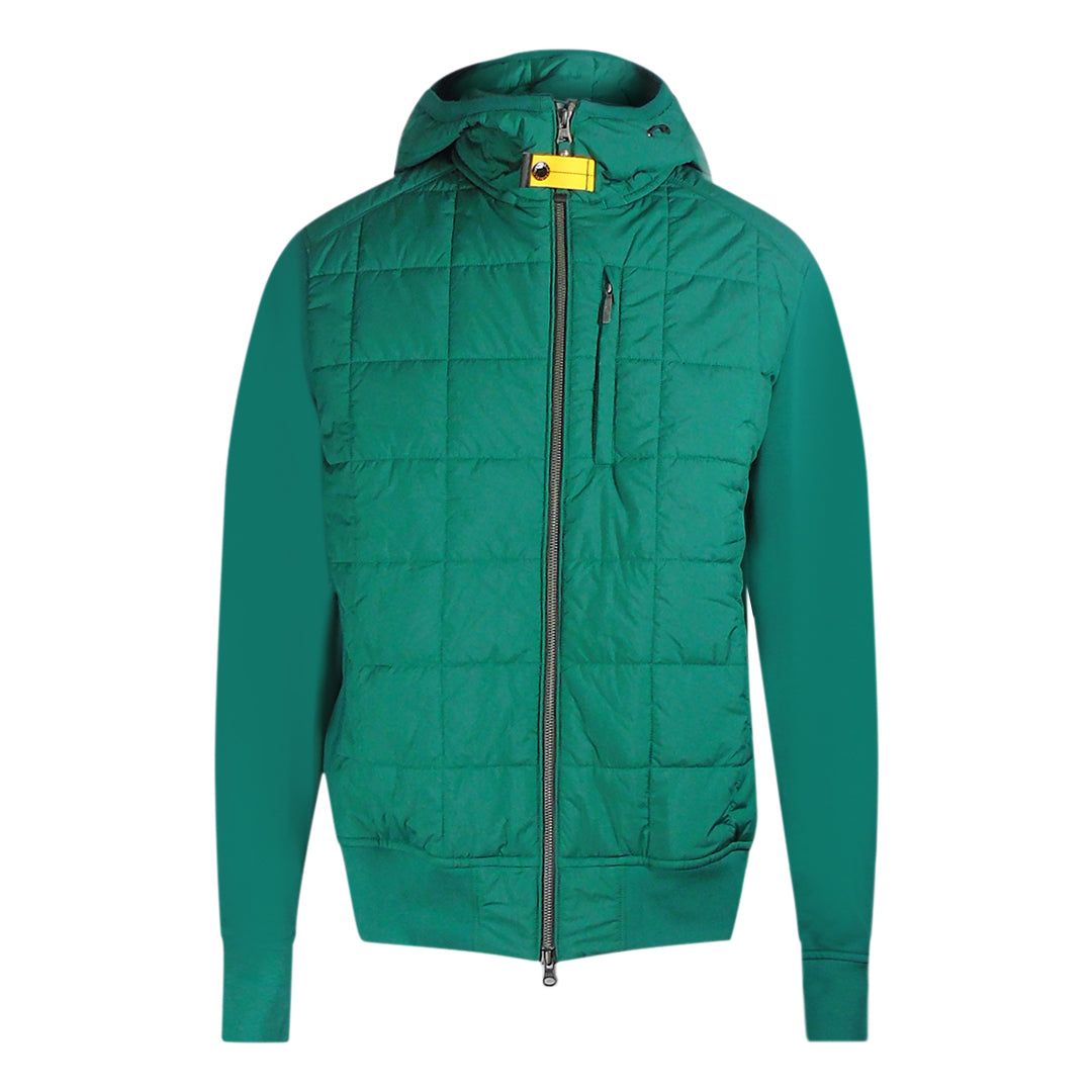 Hybrid Jacke mit Steppeinsatz und Kapuze