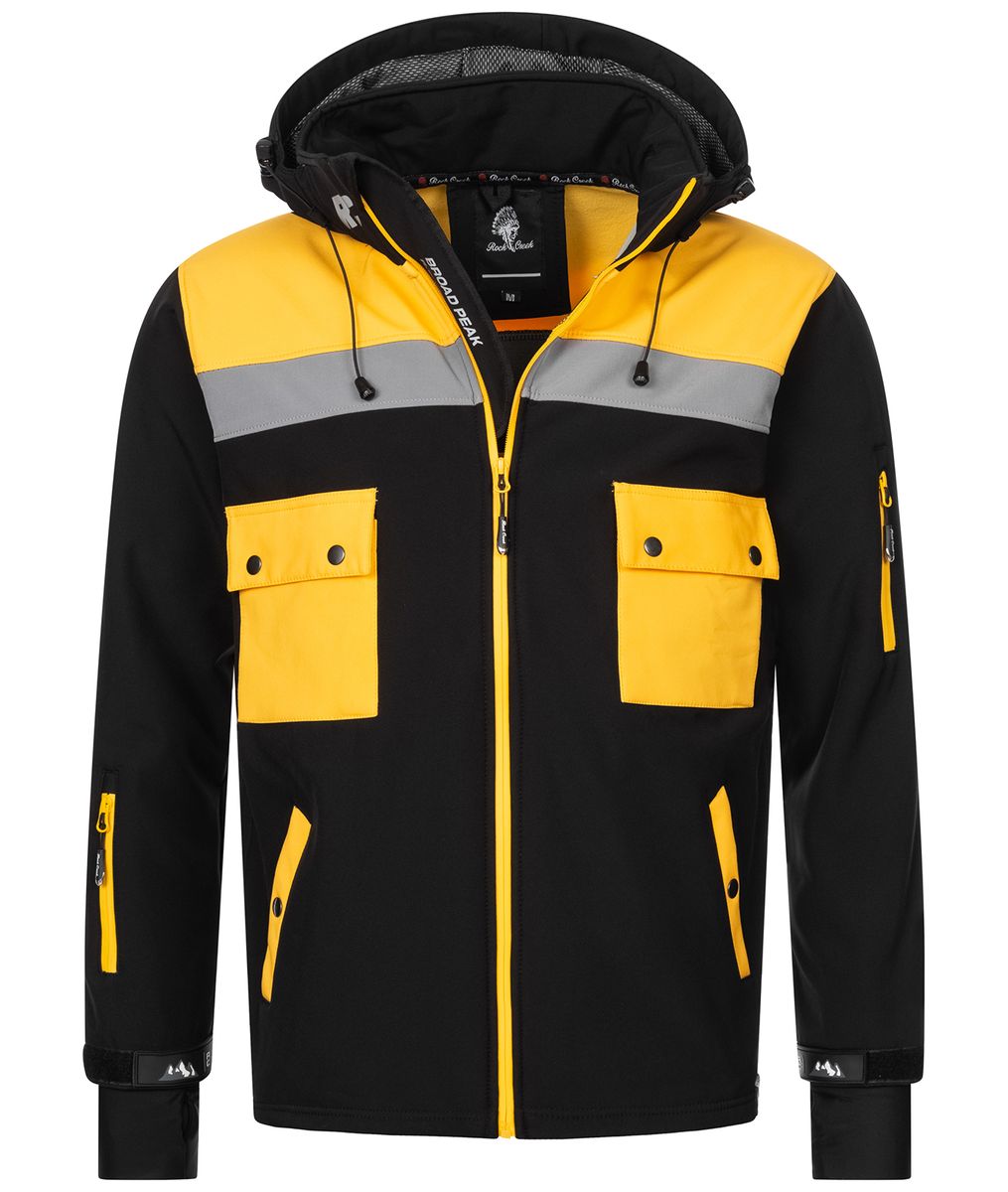 Farbblock Softshell Outdoor Jacke