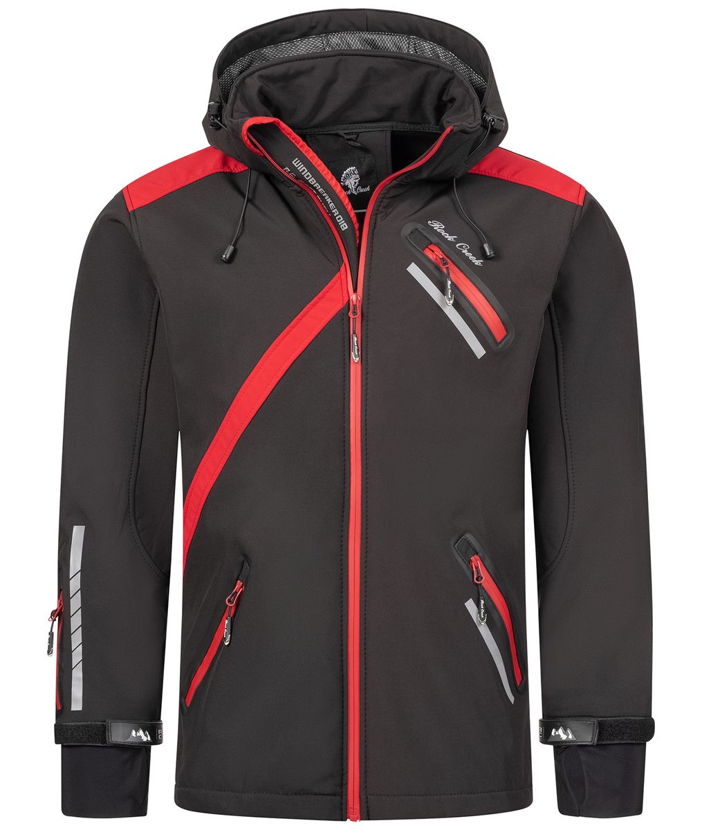 Farbblock Softshell Outdoor Jacke
