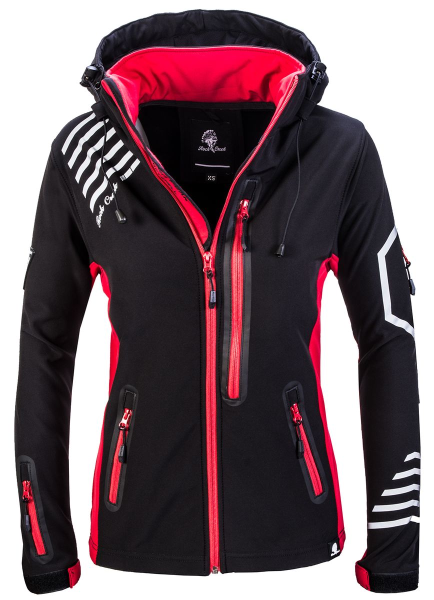 Farbblock Softshell Outdoor Jacke